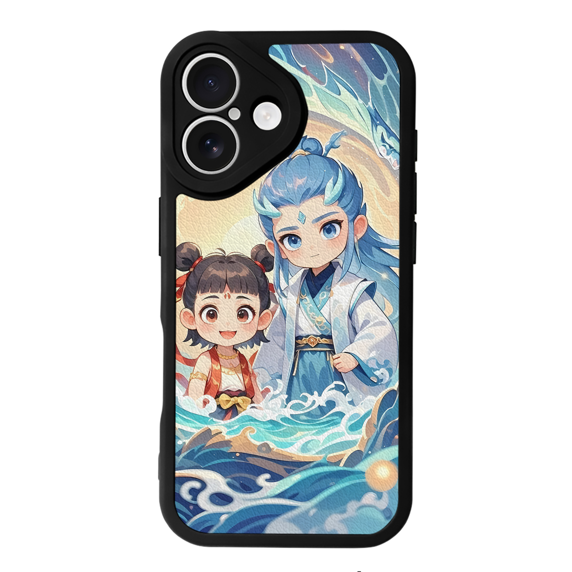 （画像用） Ne Zha 2 ナタ 魔童の大暴れ 【iPhone 16シリーズ対応】シリコンスマホケース（レザー調） 材質：シリコン